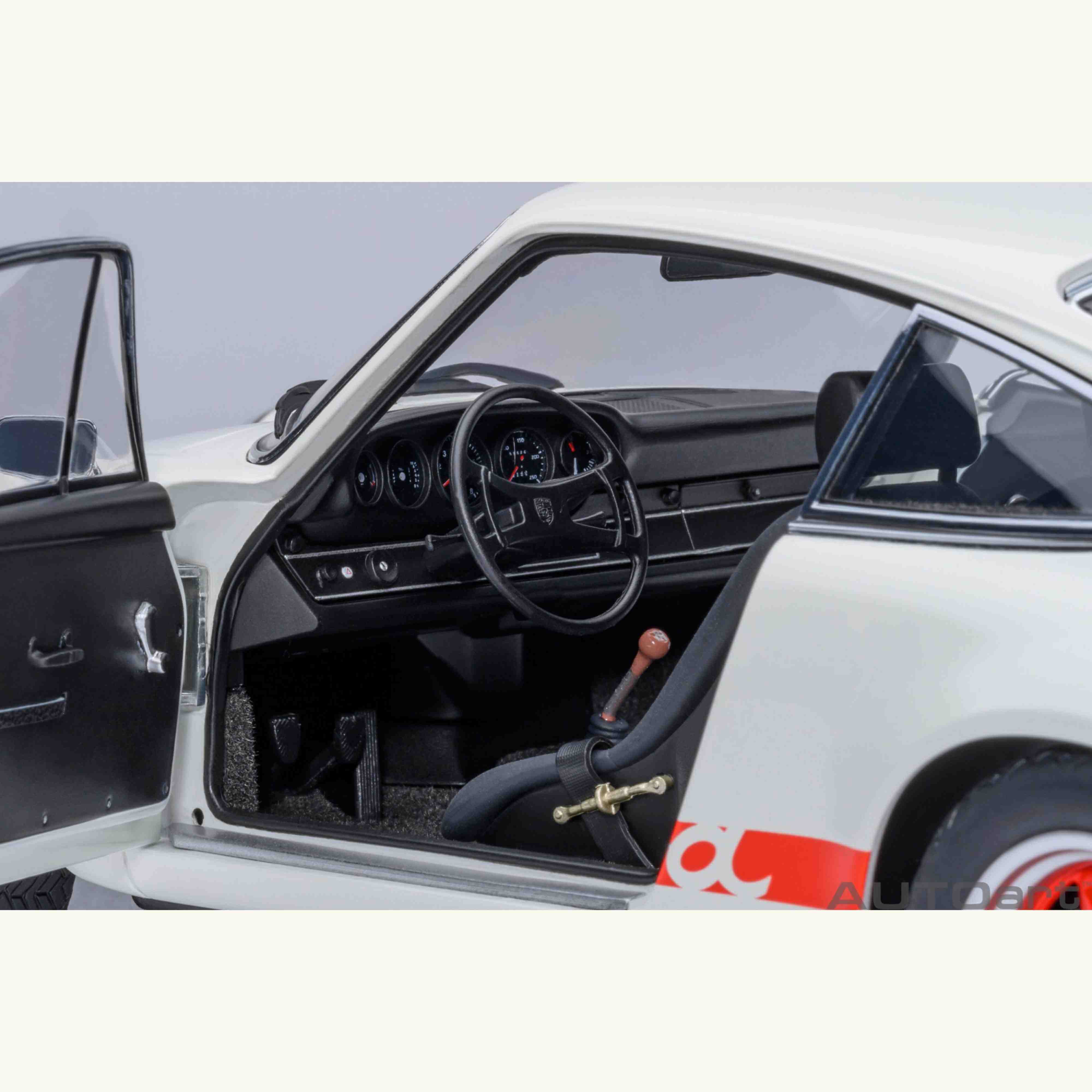 Porsche 911 Carrera 2.7 RS Grand Prix Blanc / Bandes Rouges 1/18 - Image 7