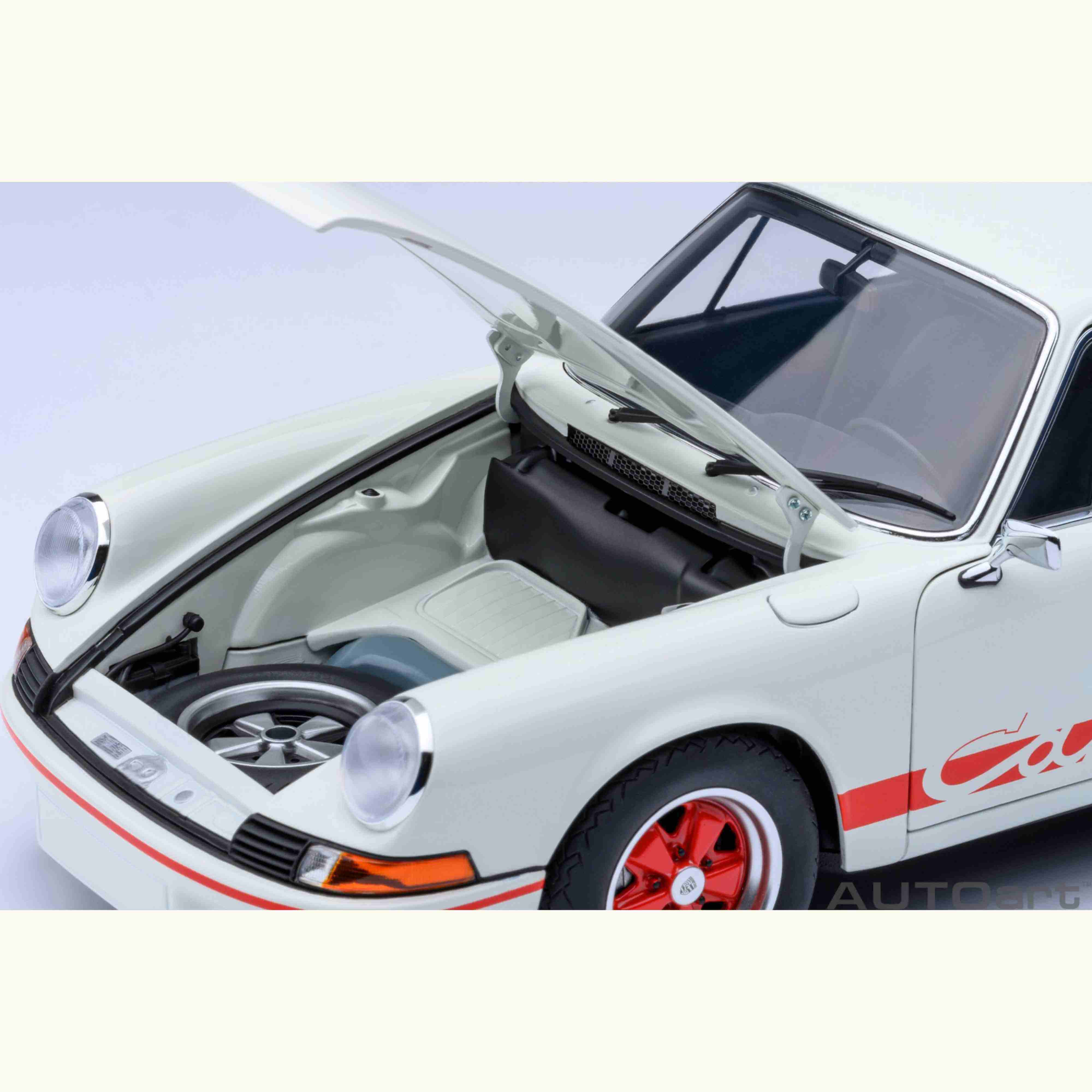 Porsche 911 Carrera 2.7 RS Grand Prix Blanc / Bandes Rouges 1/18 - Image 8