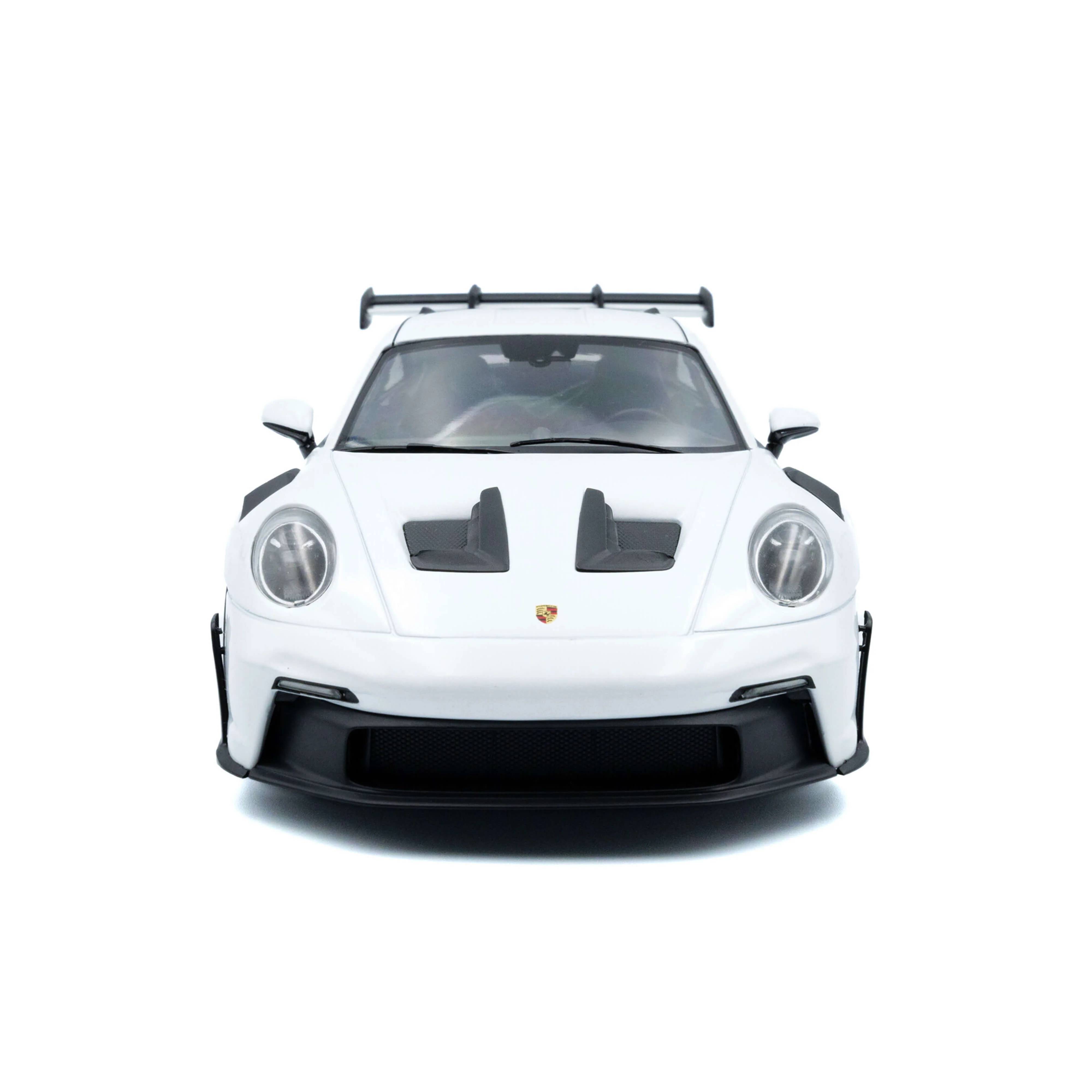 Porsche 911 GT3RS 2024 blanche avec des bandes bleues 1/18 - Image 4
