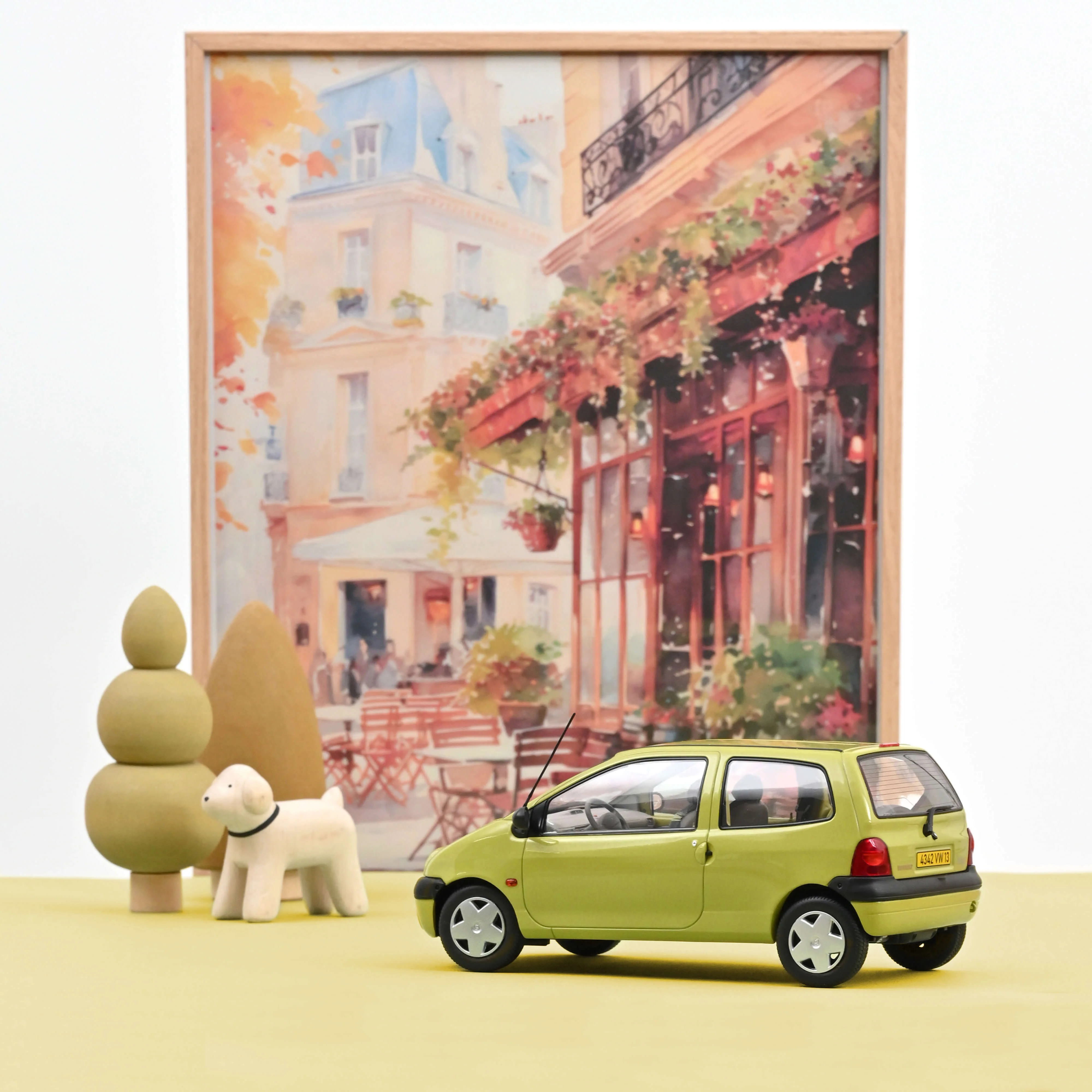 Renault Twingo 1998 Jaune Anis 1/18 - Image 2