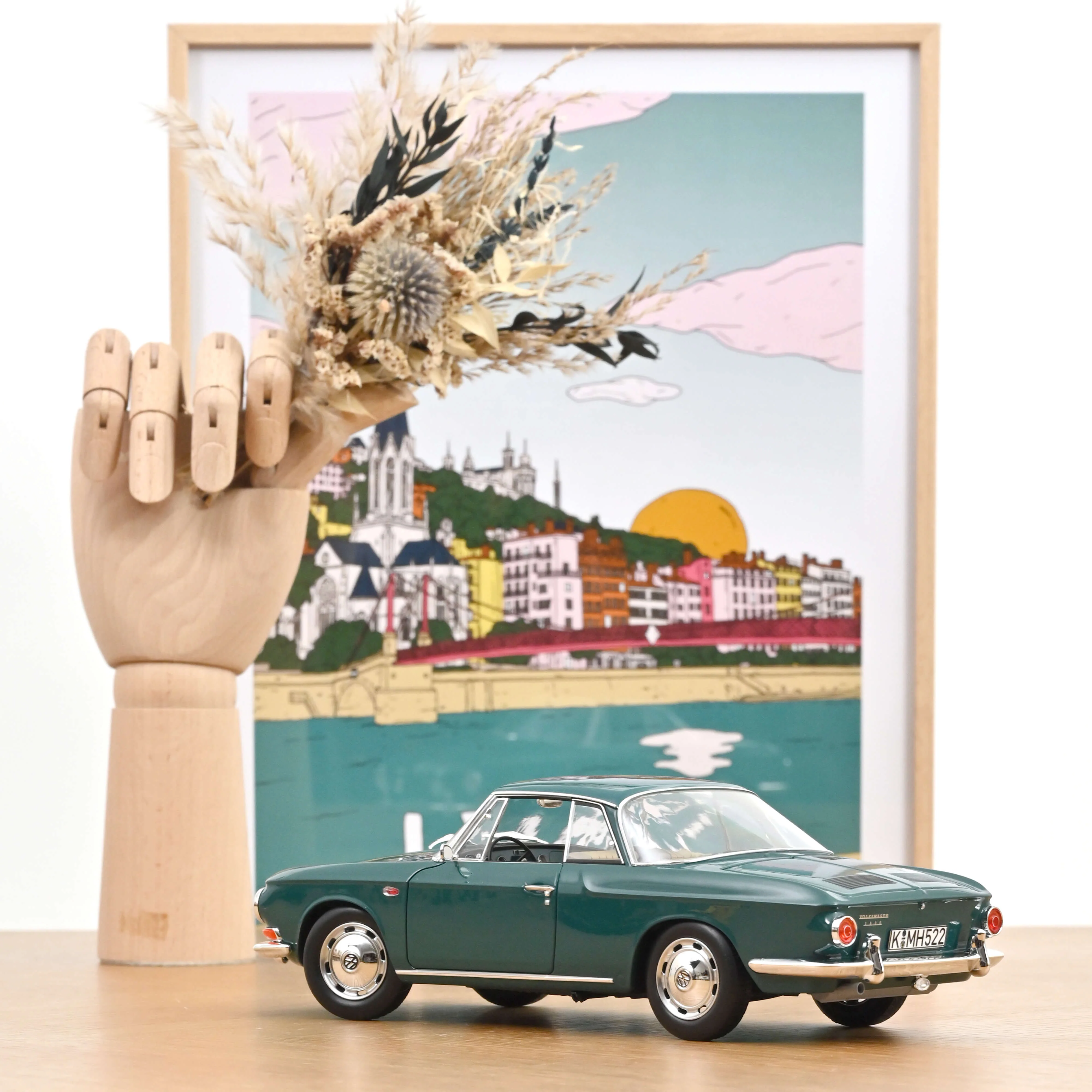 VW Karmann Ghia 1500 1963 Vert Smaragd 1/18 - Image 3